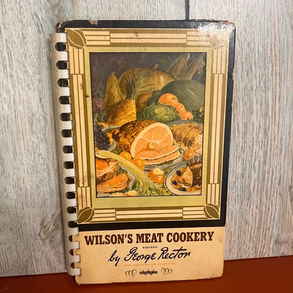 Vintage Wilsons Meat Cookery George Rector Spiral Cookbook Mid Century‎ Recipes